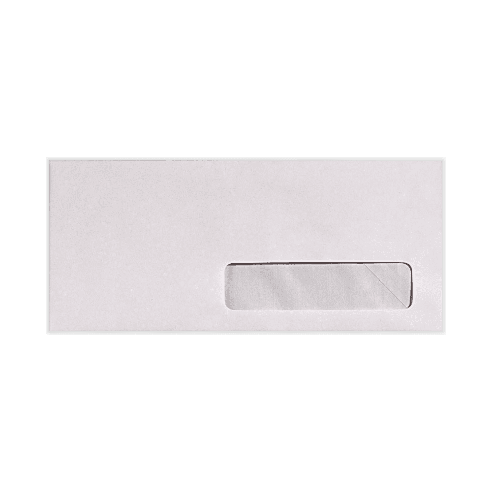 LUXPaper #10 Right Side Window Envelopes, 4 1/8 x 9 1/2, Bright White, 50/Pack