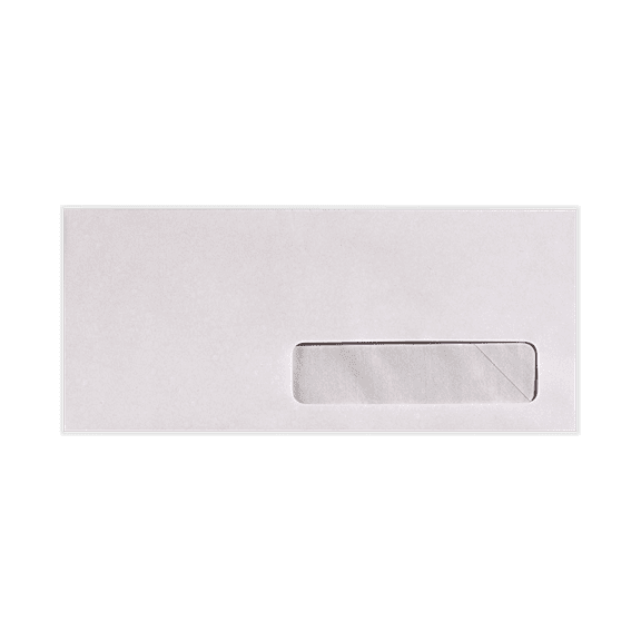 LUXPaper #10 Right Side Window Envelopes, 4 1/8 x 9 1/2, Bright White, 50/Pack