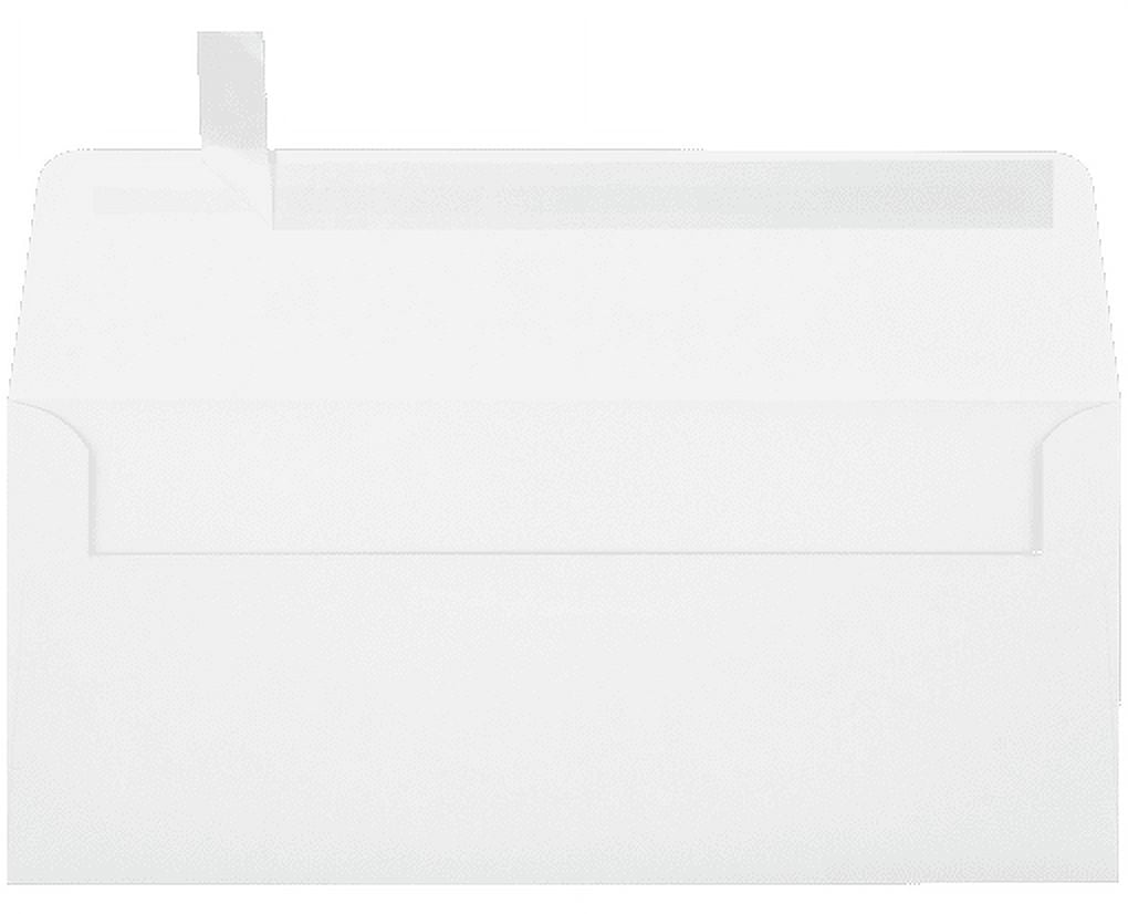 LUXPaper #10 Square Flap Envelopes with Peel & Press, 4 1/8 x 9 1/2, 80lb. Bright White, 2,400 Pack