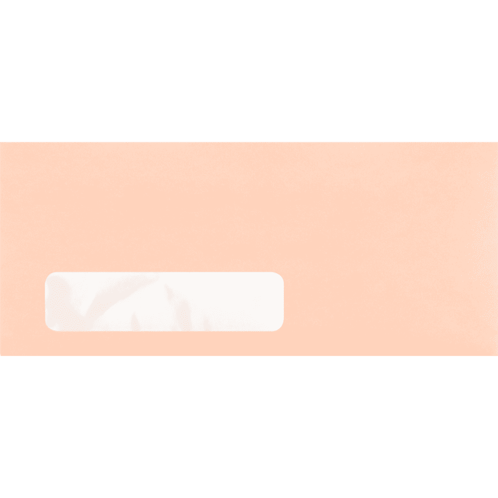 LUXPaper #10 Window Envelopes, 4 1/8 x 9 1/2, 80lb. Blush Pink, 1,000 Pack