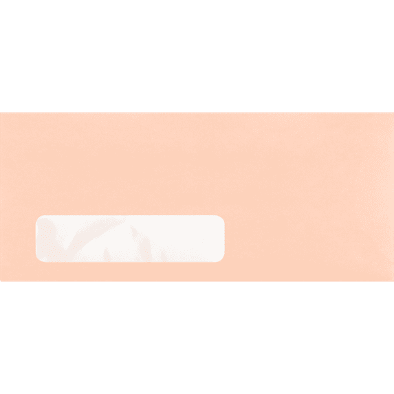 LUXPaper #10 Window Envelopes, 4 1/8 x 9 1/2, 80lb. Blush Pink, 50 Pack