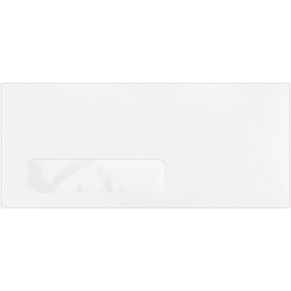 LUXPaper #10 Window Envelopes, 4 1/8 x 9 1/2, 80lb. Bright White, 500 Pack