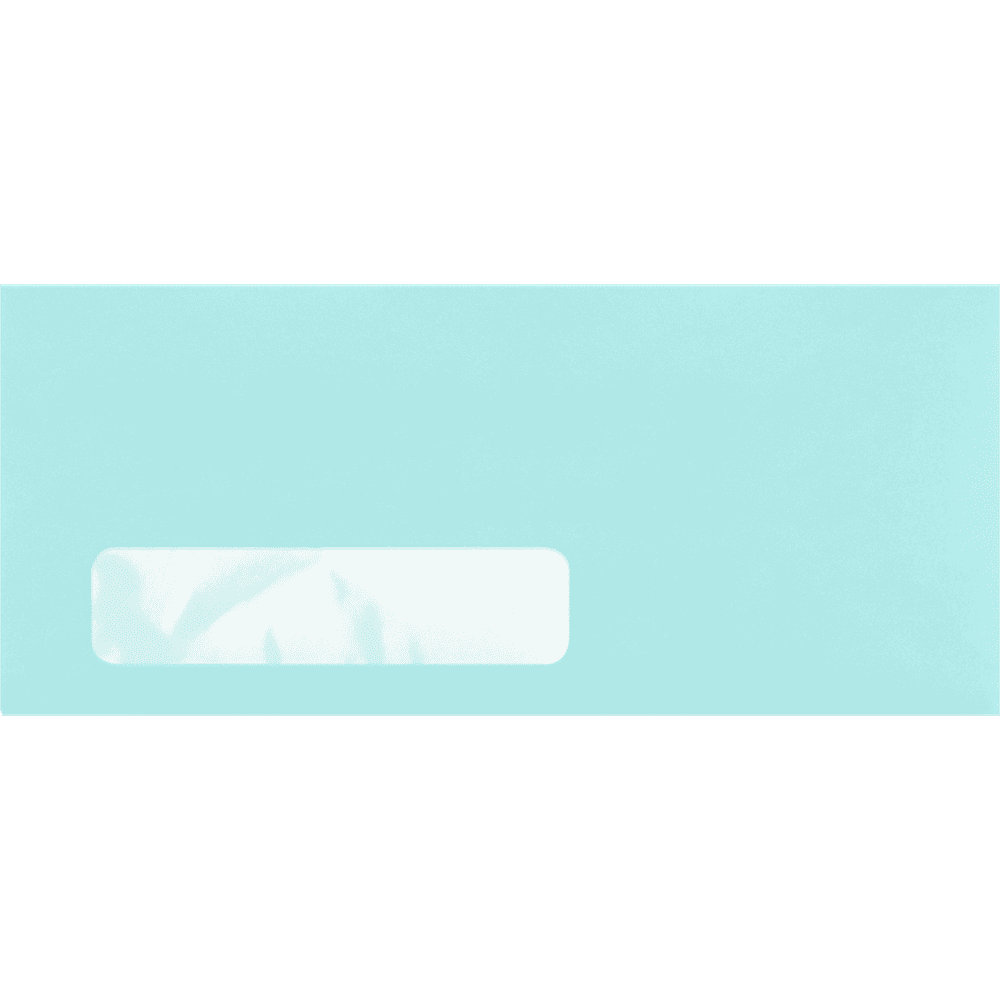 LUXPaper #10 Window Envelopes, 4 1/8 x 9 1/2, 80lb. Seafoam Green, 500 Pack