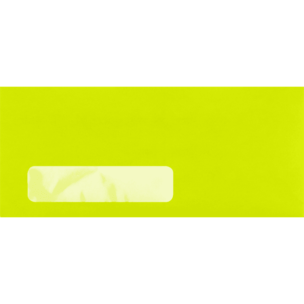 LUXPaper #10 Window Envelopes, 4 1/8 x 9 1/2, 80lb. Wasabi Green, 500 Pack,