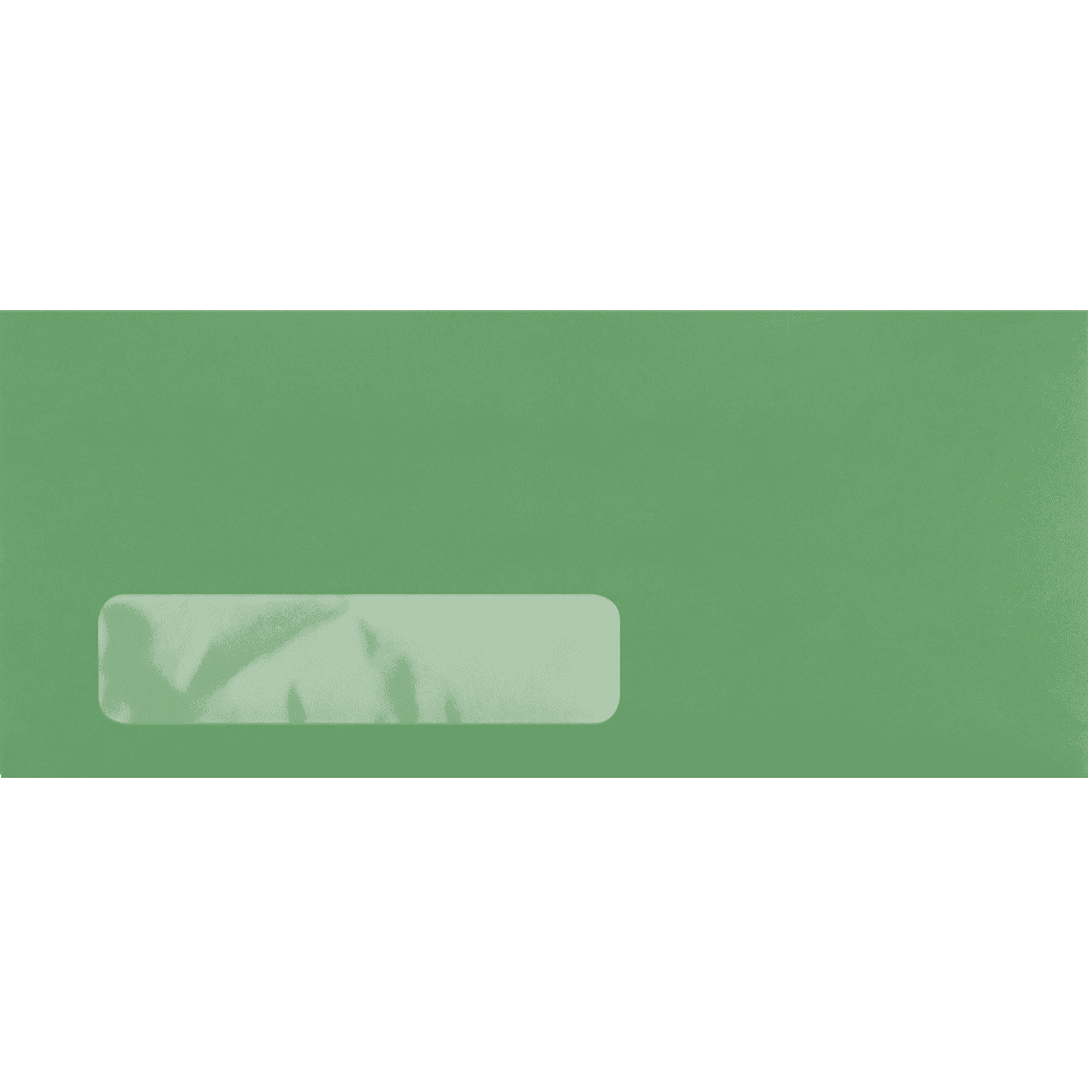 LUXPaper #10 Window Envelopes, 4 1/8 x 9 1/2, Bright Green, 500/Pack