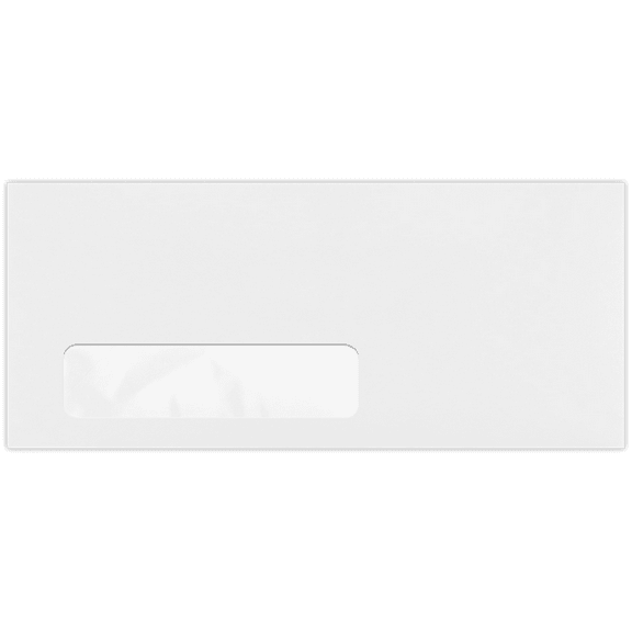 LUXPaper #10 Window Envelopes, 4 1/8 x 9 1/2, Bright White, 50/Pack