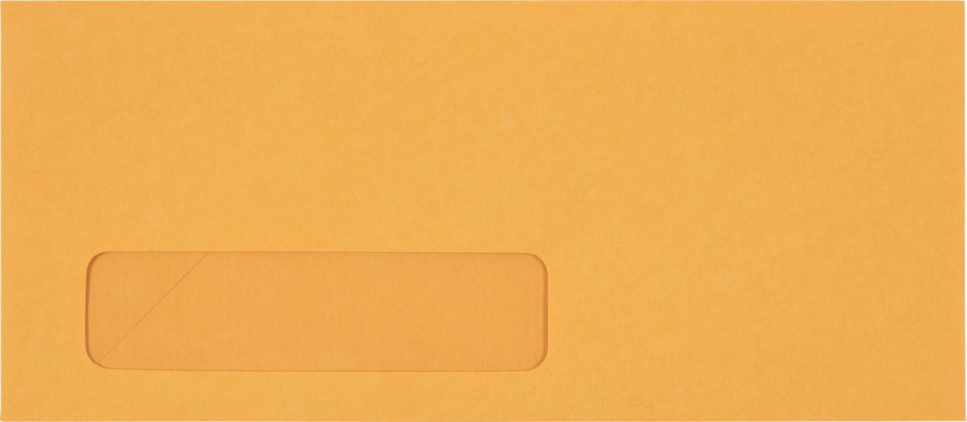 LUXPaper #10 Window Envelopes, 4 1/8 x 9 1/2, Brown Kraft, 50/Pack
