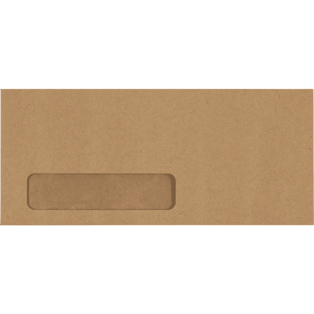 LUXPaper #10 Window Envelopes, 4 1/8 x 9 1/2, Grocery Bag Brown, 500/Pack