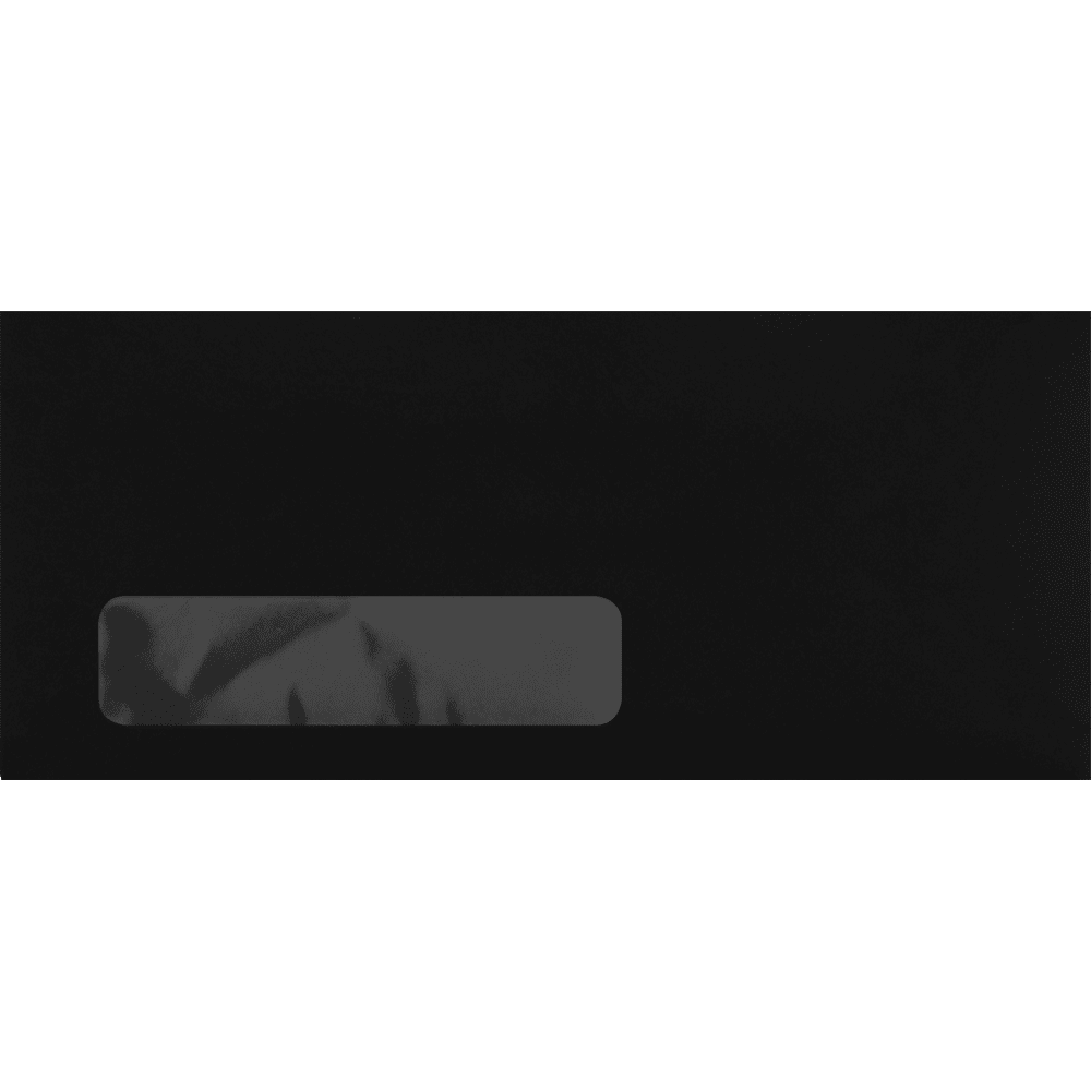 LUXPaper #10 Window Envelopes, 4 1/8 x 9 1/2, Midnight Black, 50/Pack