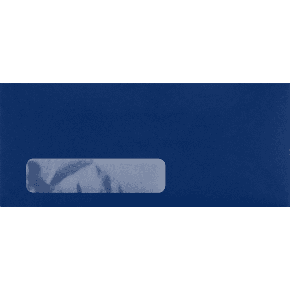 LUXPaper #10 Window Envelopes, 4 1/8 x 9 1/2, Navy, 500/Pack
