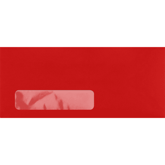 LUXPaper #10 Window Envelopes, 4 1/8 x 9 1/2, Ruby Red, 500/Pack