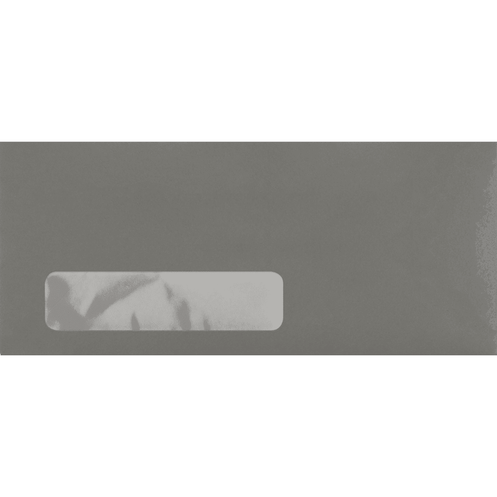 LUXPaper #10 Window Envelopes, 4 1/8 x 9 1/2, Smoke Gray, 500/Pack