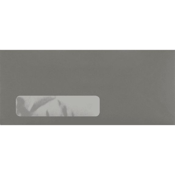LUXPaper #10 Window Envelopes, 4 1/8 x 9 1/2, Smoke Gray, 500/Pack