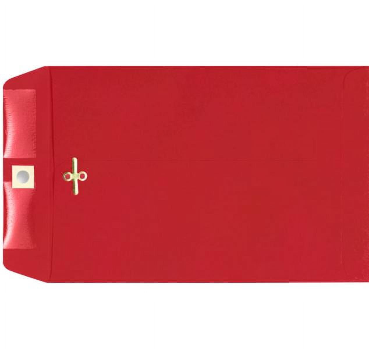 LUXPaper 10 x 13 Clasp Envelopes, Holiday Red, 250/Pack