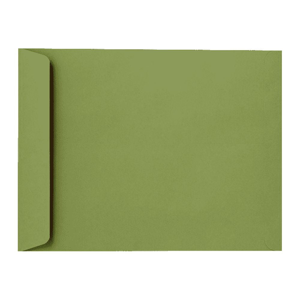 LUXPaper 10 x 13 Open End Envelopes, Avocado Green, 50/Pack
