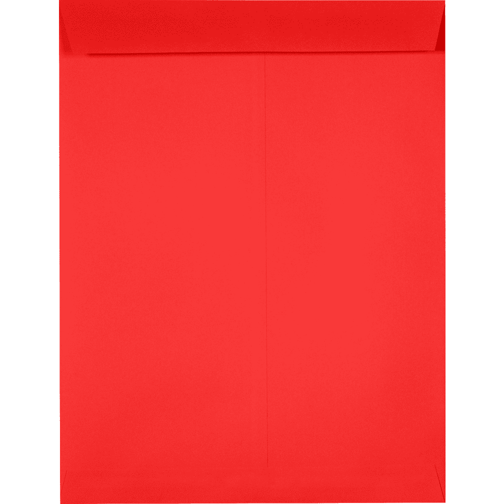LUXPaper 10 x 13 Open End Envelopes, Electric Coral, 500/Pack