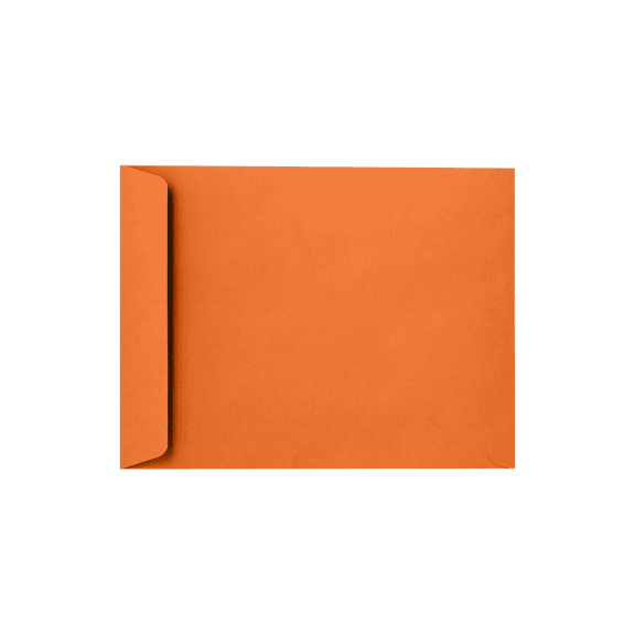 LUXPaper 10 x 13 Open End Envelopes, Mandarin Orange, 50/Pack