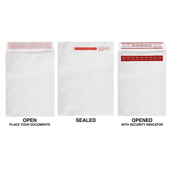 LUXPaper 10 x 13 Tyvek Open End Envelopes w/ZipStick, White, 1000/Pack