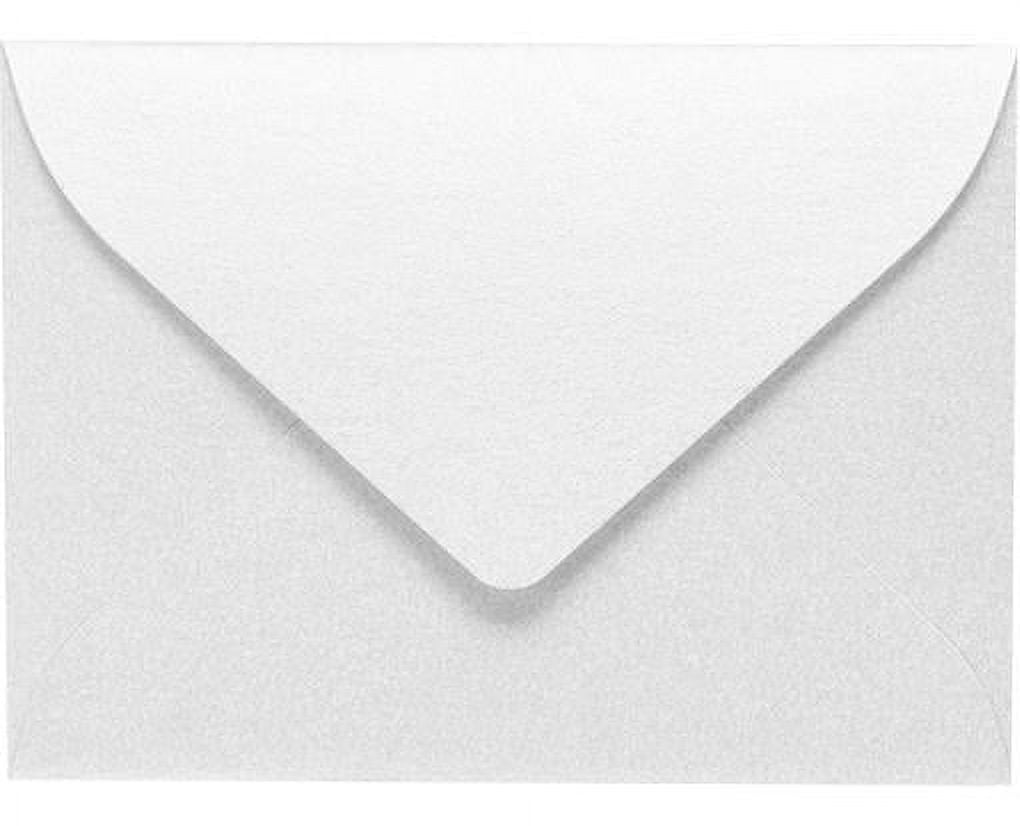 LUXPaper #17 Mini Envelopes, 80 lb. Crystal White Metallic, 2 11/16 x 3 11/16, 50 Pack