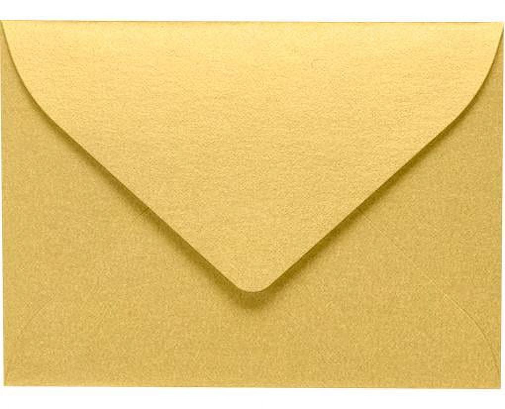 LUXPaper #17 Mini Envelopes, 80 lb. Gold Metallic, 2 11/16 x 3 11/16 , 50 Pack