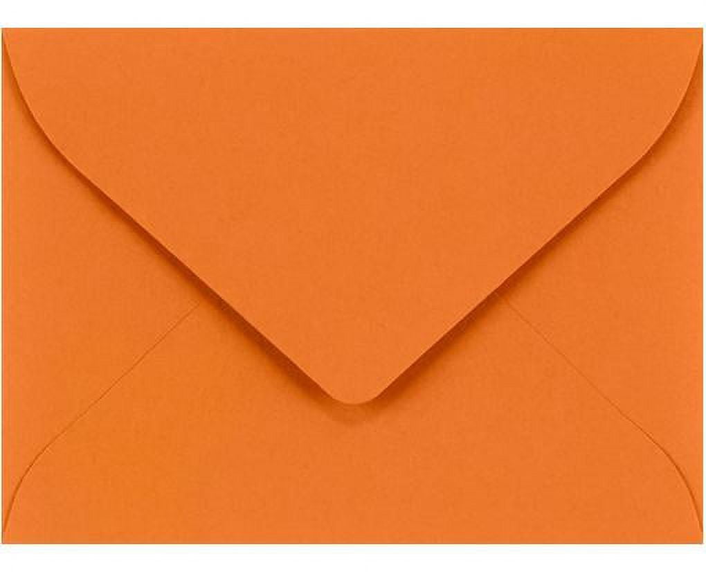 LUXPaper #17 Mini Envelopes, 80 lb. Mandarin Orange, 2 11/16 x 3 11/16 , 250 Pack