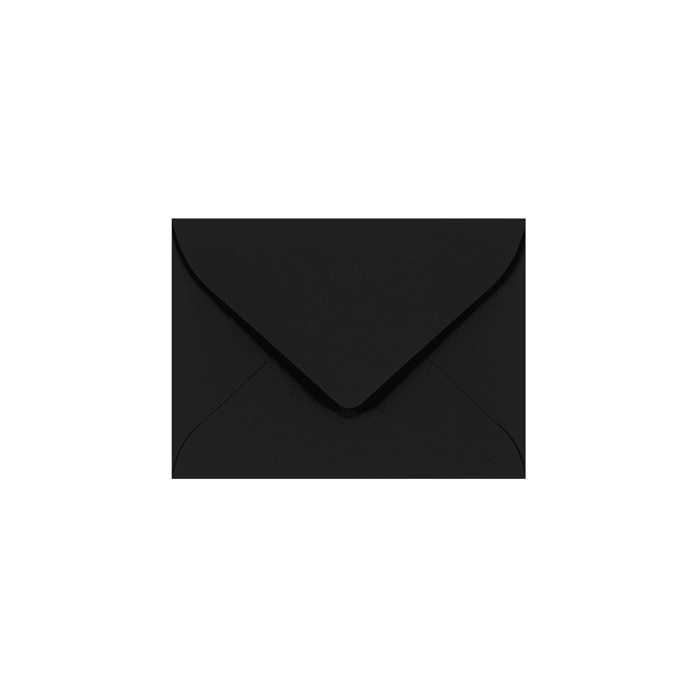 LUXPaper #17 Mini Envelopes, 80 lb. Midnight Black, 2 11/16 x 3 11/16, 50 Pack