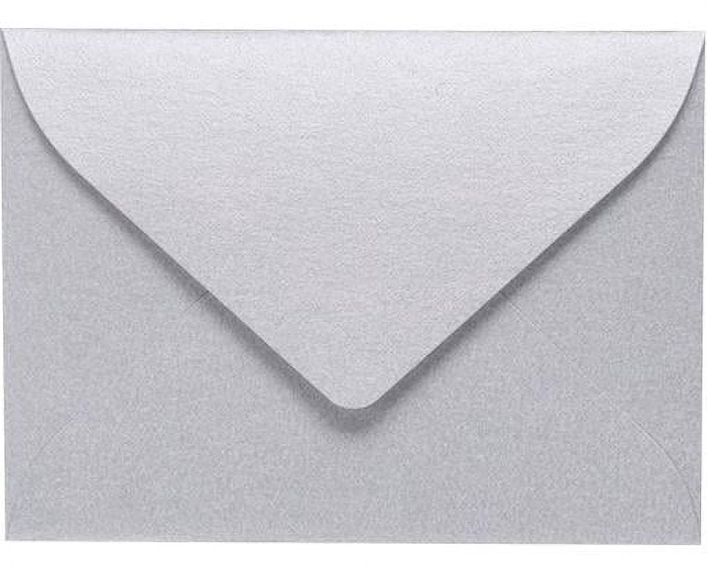 LUXPaper #17 Mini Envelopes, 80 lb. Silver Metallic, 2 11/16 x 3 11/16 , 50 Pack