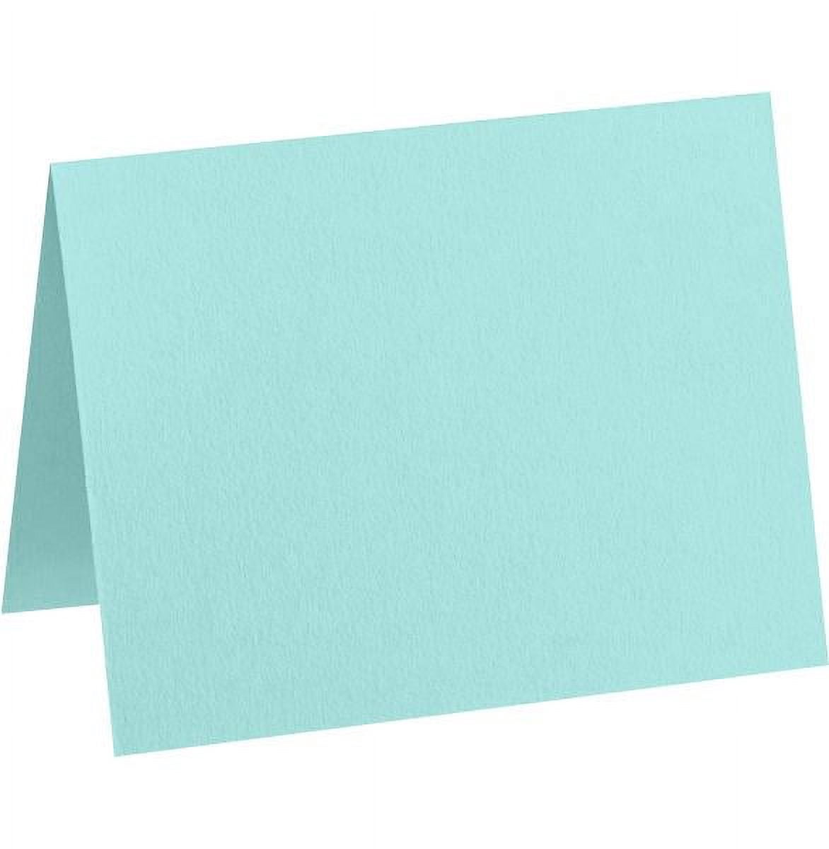 LUXPaper #17 Mini Folded Card, 2 9/16 x 3 9/16, Seafoam Blue, 50/Pack