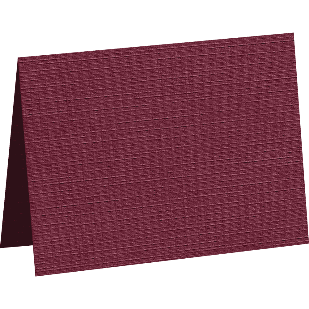 LUXPaper #17 Mini Folded Note Cards, 100lb Burgundy Linen, 2 9/16 x 3 9/16, 500 Pack