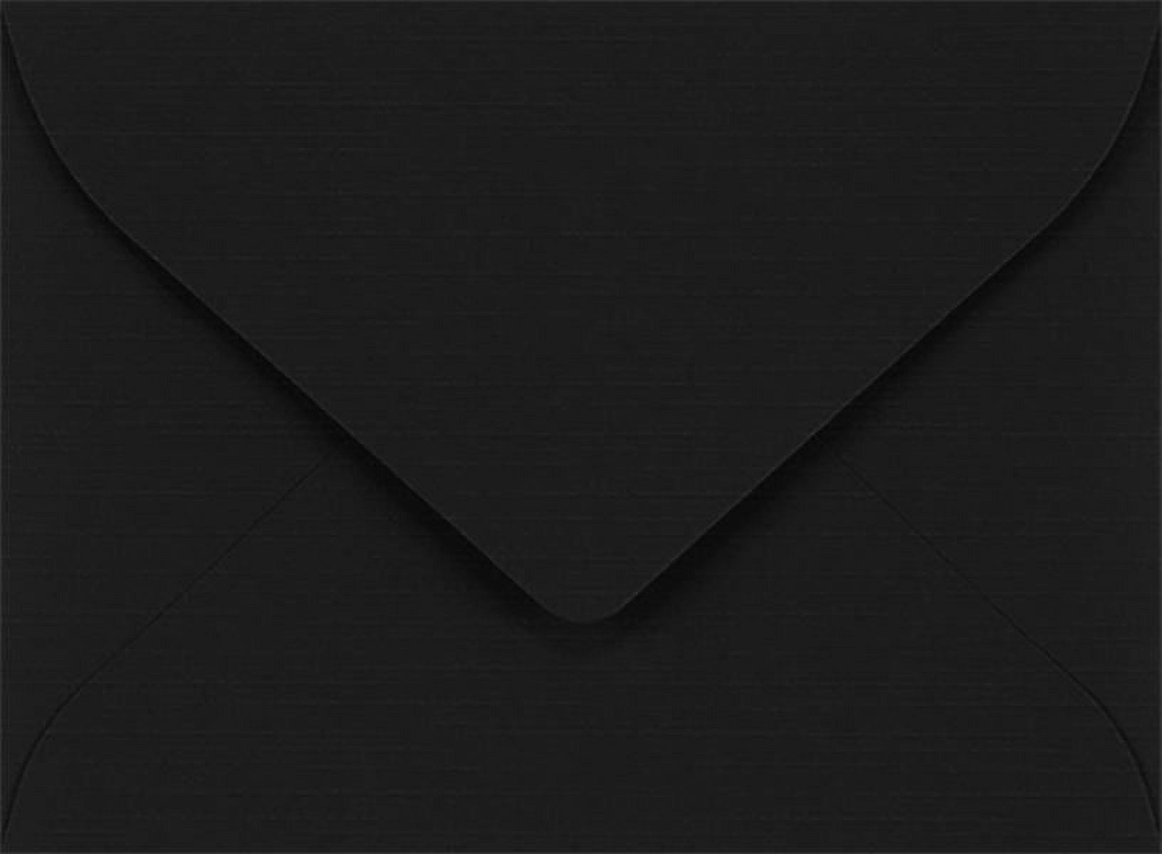 LUXPaper #17 Mini Gift Card Envelopes, 2 11/16 x 3 11/16, Black Linen, 50/Pack