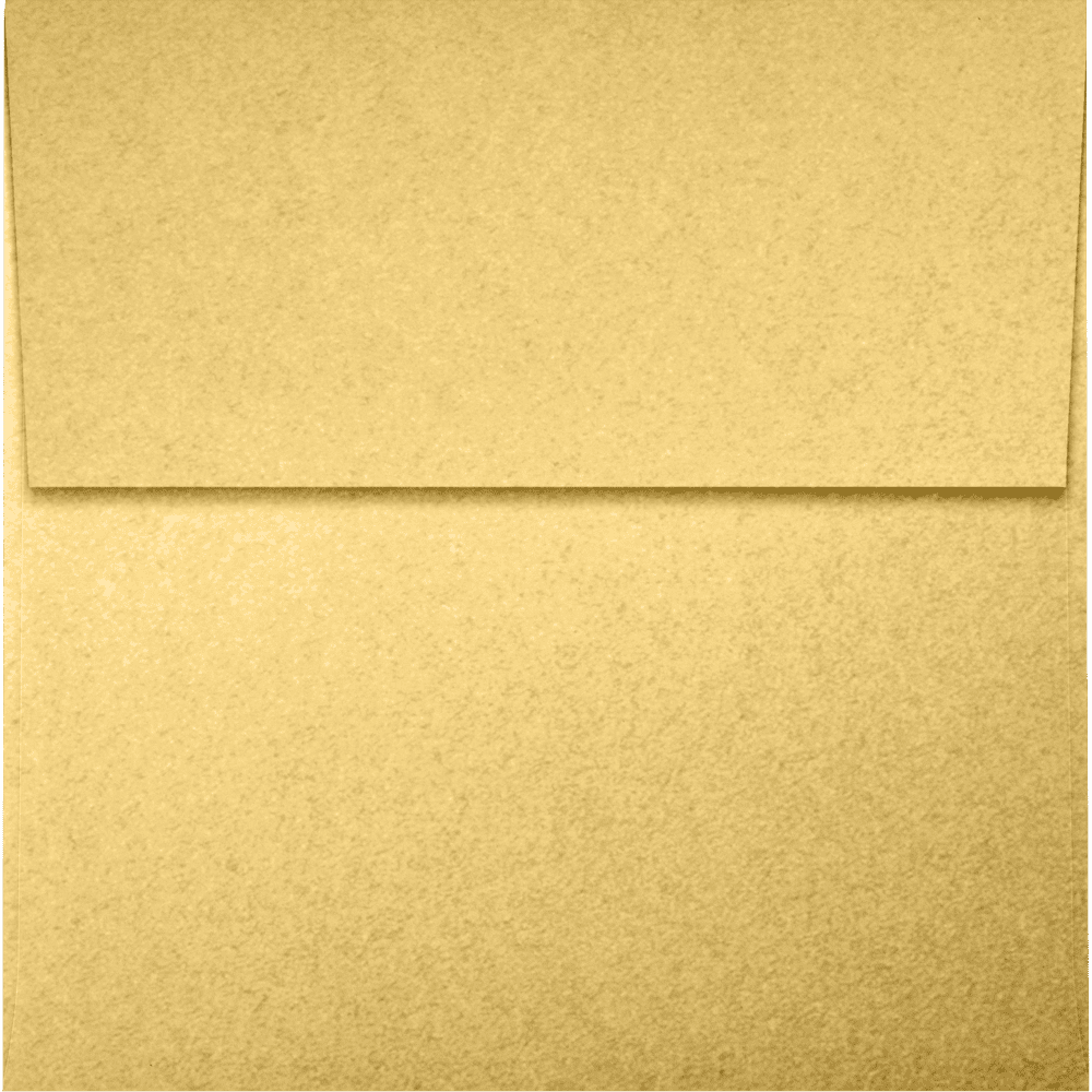 LUXPaper 4 x 4 Square Envelopes, 80 lb. Gold Metallic, 50 Pack