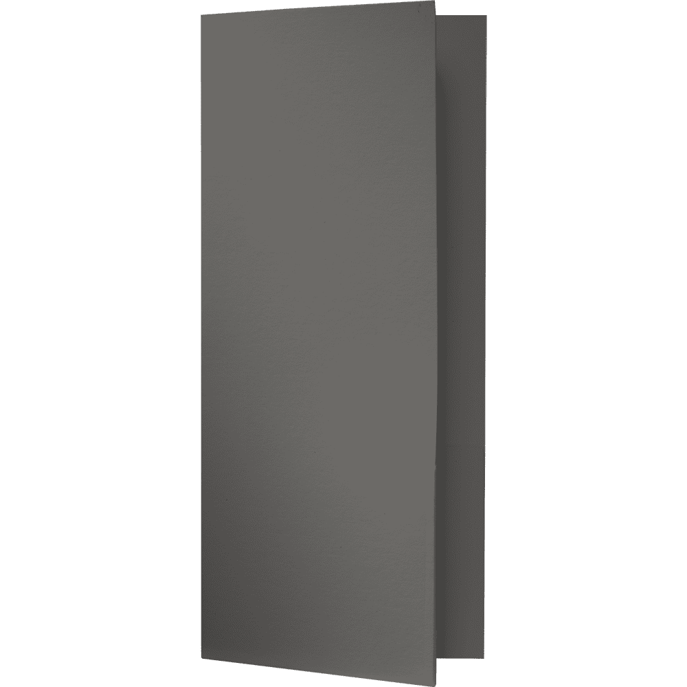LUXPaper 4 x 9 Mini Two Pocket Folders, Smoke, 25/Pack