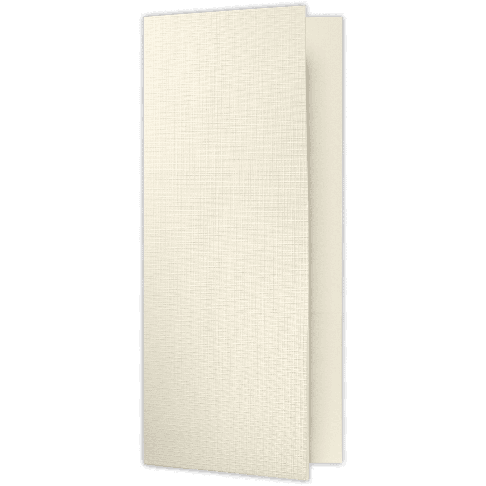LUXPaper 4 x 9 Pocket Folders, Natural Linen, 25/Pack