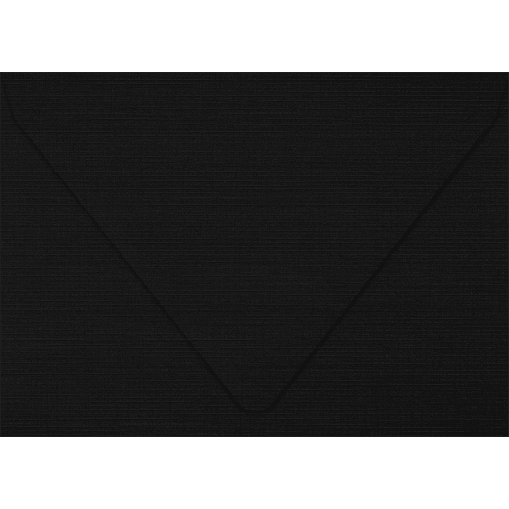 LUXPaper 4Bar A1 Contour Flap Invitation Envelopes, 3 5/8 x 5 1/8, Black Linen, 80lb, 50 Pack