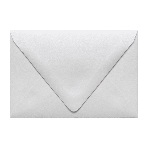 LUXPaper 4Bar A1 Contour Flap Invitation Envelopes, 3 5/8 x 5 1/8, Crystal White Metallic, 80lb, 1,000 Pack