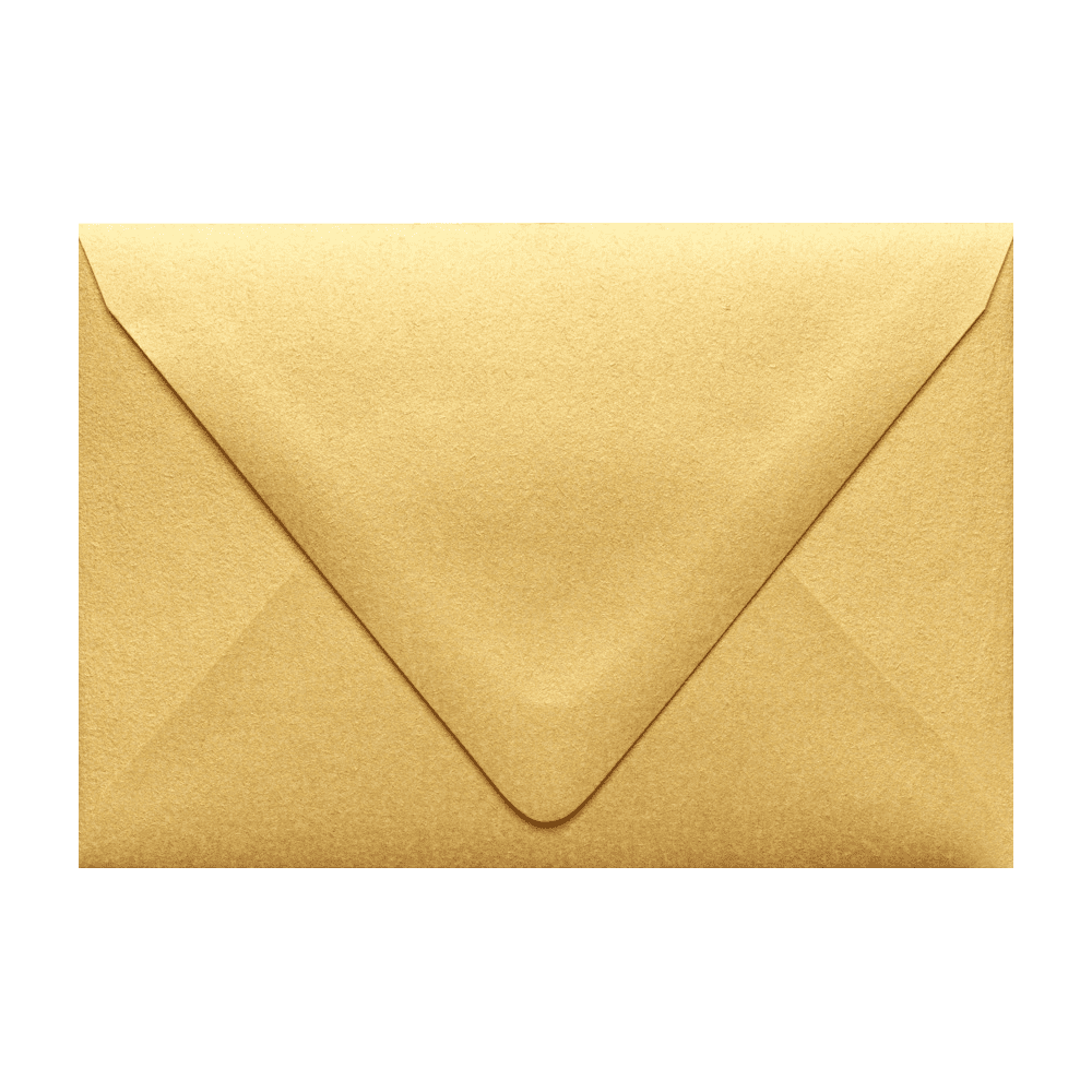 LUXPaper 4Bar A1 Contour Flap Invitation Envelopes, 3 5/8 x 5 1/8, Gold Metallic, 80lb, 1,000 Pack