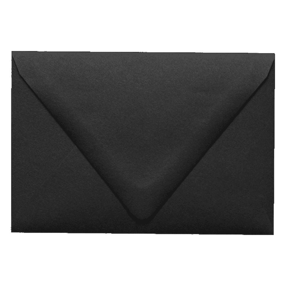 LUXPaper 4Bar A1 Contour Flap Invitation Envelopes, 3 5/8 x 5 1/8, Midnight Black, 80lb, 500 Pack