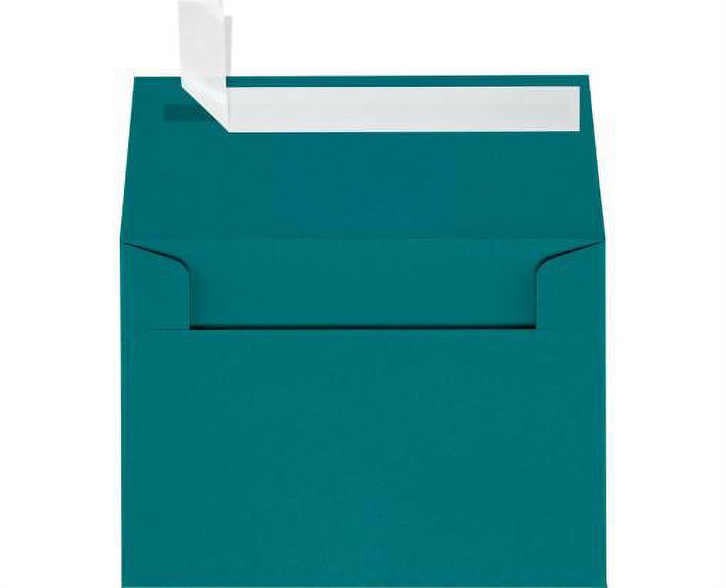LUXPaper 4Bar A1 Invitation Envelopes, Peel & Press, 3 5/8 x 5 1/8, Teal Blue, 80lb, 1,000 Pack