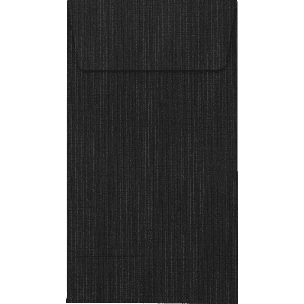 LUXPaper #5 1/2 Coin Envelopes, 3 1/8 x 5 1/2, Black Linen, 250/Pack