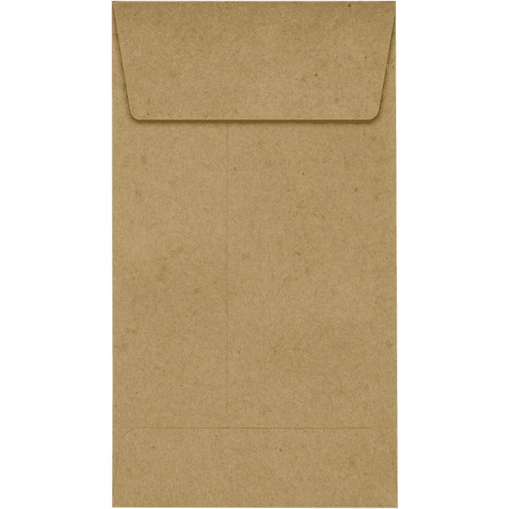 LUXPaper #5 1/2 Coin Envelopes, 70 lb. Grocery Bag Brown, 3 1/8 x 5 1/2, 1000 Pack