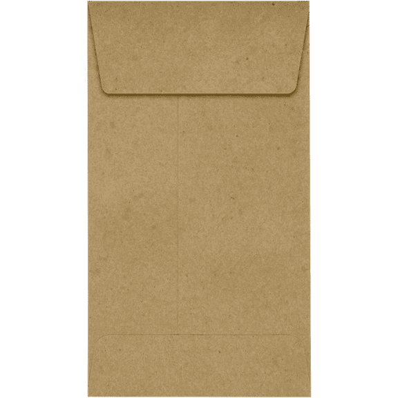 LUXPaper #5 1/2 Coin Envelopes, 70 lb. Grocery Bag Brown, 3 1/8 x 5 1/2, 50 Pack