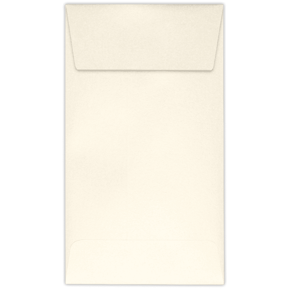 LUXPaper #5 1/2 Coin Envelopes, 80 lb. Champagne White Metallic, 3 1/8 x 5 1/2, 250 Pack
