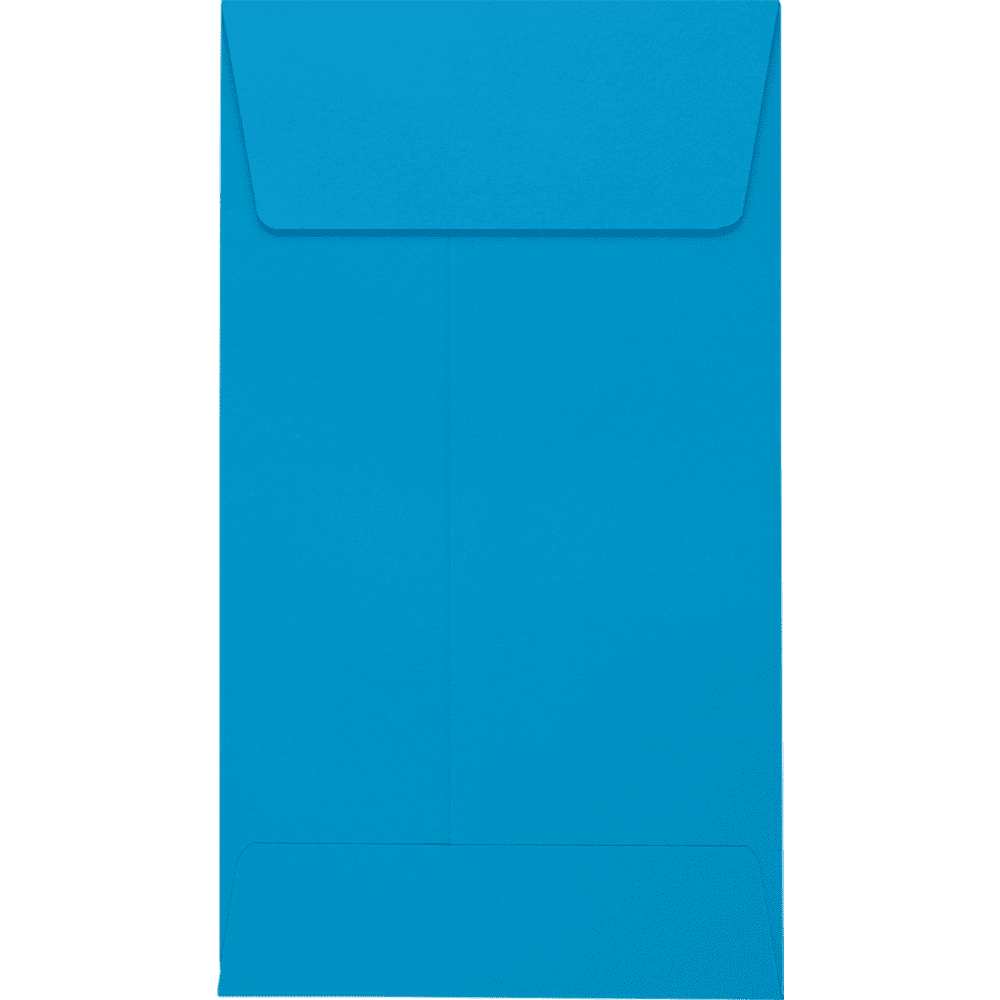 LUXPaper #5 1/2 Coin Envelopes, 80 lb. Pool Blue, 3 1/8 x 5 1/2, 250 Pack