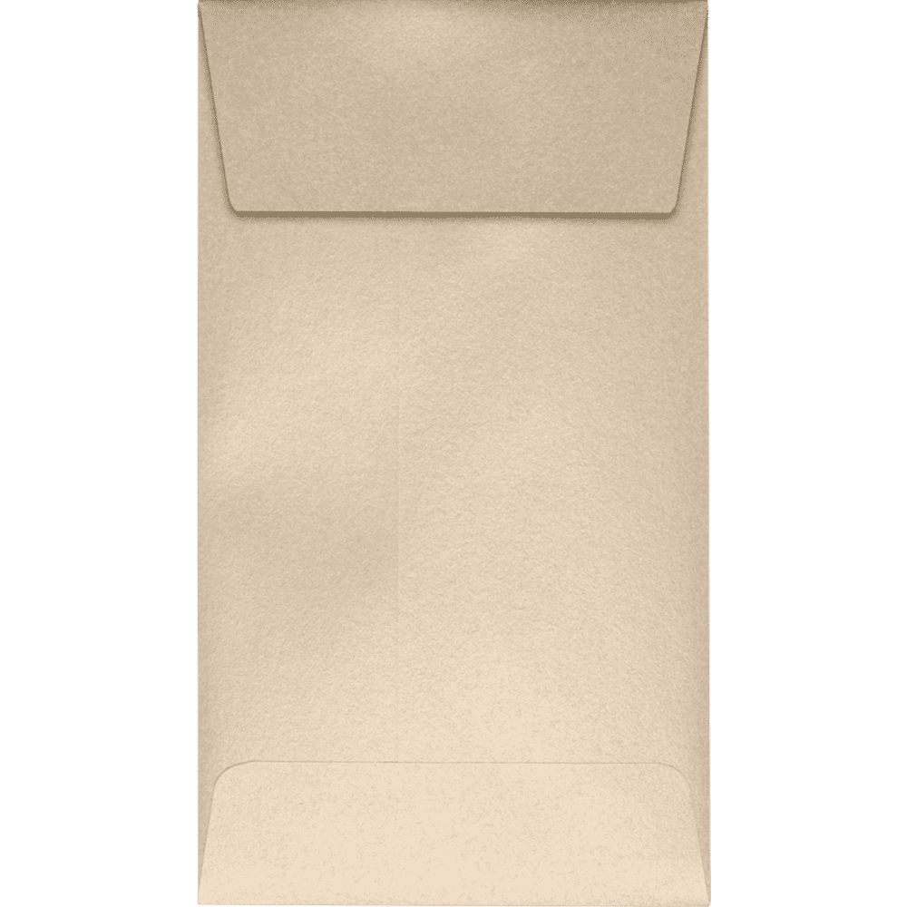 LUXPaper #5 1/2 Coin Envelopes, 80 lb. Taupe Brown Metallic, 3 1/8 x 5 1/2, 500 Pack