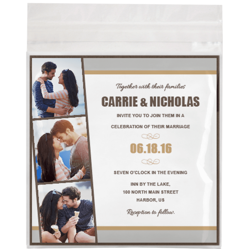 LUXPaper 5 x 5 Square Cello Envelope, Clear, 500/Pack