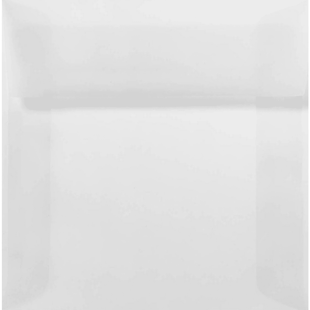 LUXPaper 5 x 5 Square Envelopes with Peel & Press, Clear Translucent, 250/Pack