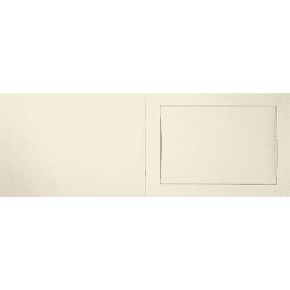 LUXPaper 5 x 7 Landscape Photo Holder, Natural Linen, 50/Pack