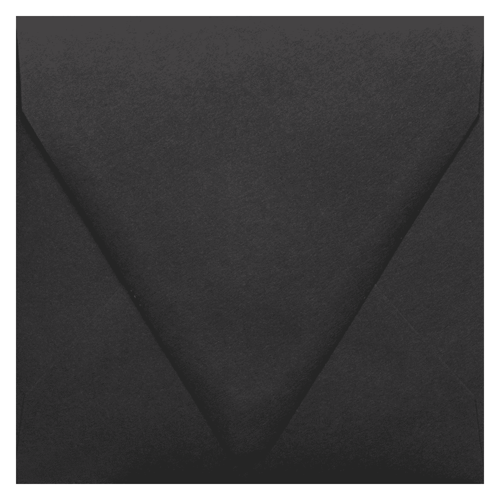 LUXPaper 6 1/2 x 6 1/2 Square Contour Flap Envelopes, Midnight Black, 500/Pack