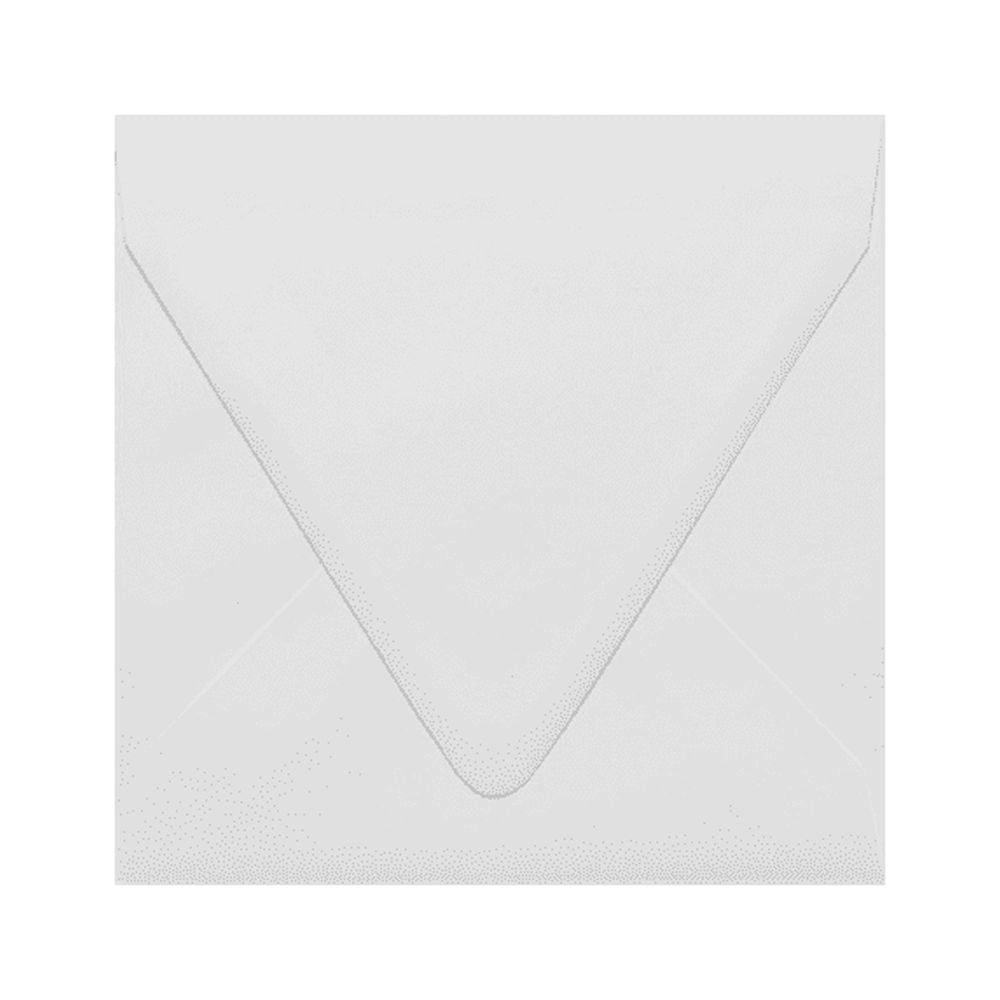 LUXPaper 6 1/2 x 6 1/2 Square Contour Flap Envelopes, White, 50/Pack