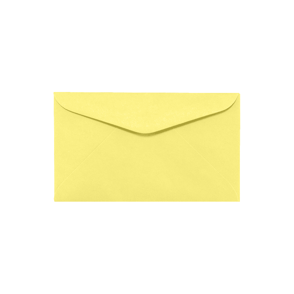 LUXPaper #6 1/4 Regular Envelopes, 3 1/2 x 6, Pastel Canary, 250/Pack
